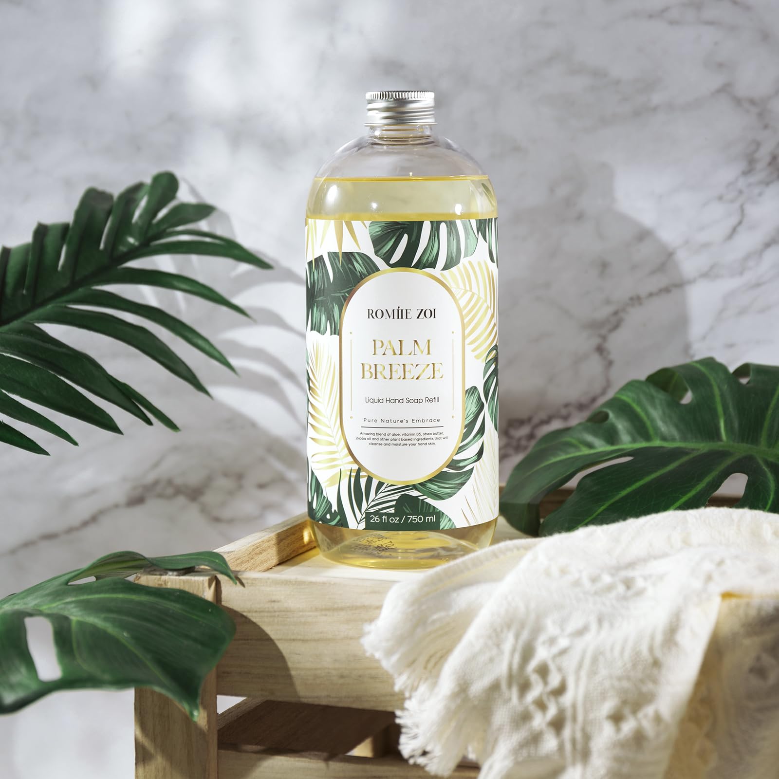 ROMIIE ZOI Liquid Hand Soap Refill, Palm Breeze,750 ML/26 FL OZ